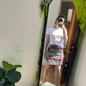 Who What Wear plaid wrap mini